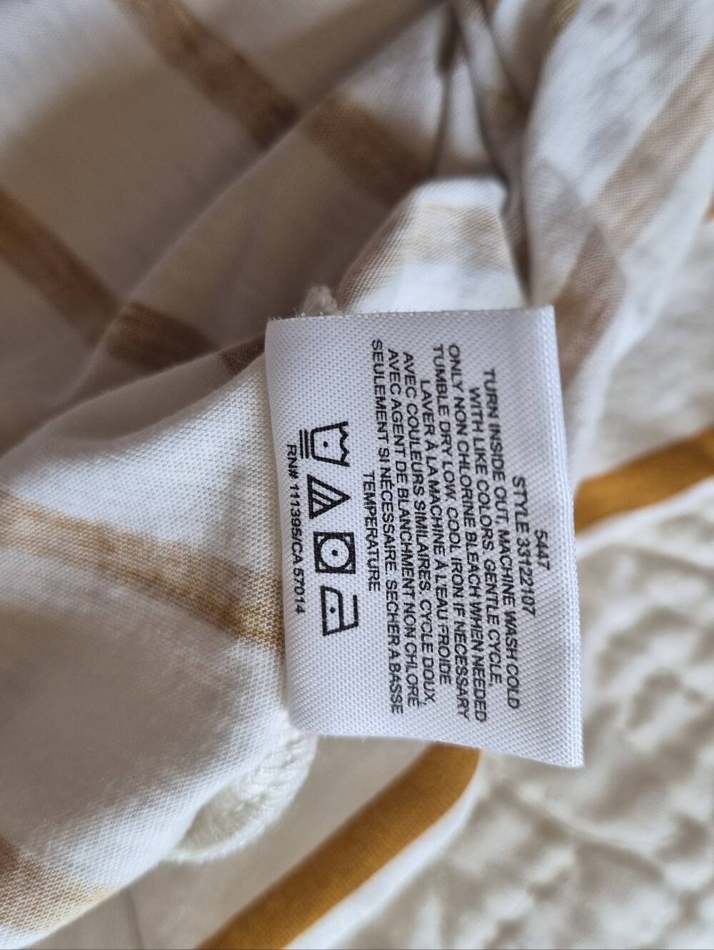 Tory Burch Golden Brown and White Striped Short-Sleeve Tee - Picture 9 of 12